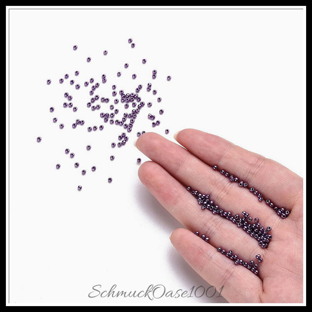 Fgb® gefärbte glasperlen – 12/0 – 2.3x1.5 mm – 30 g, zusätzliches detailbild