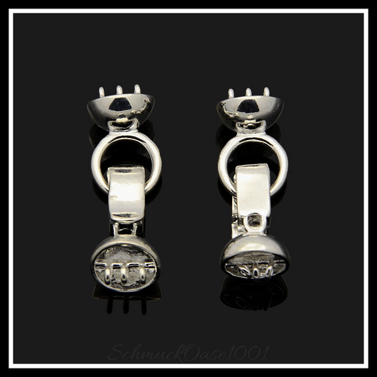 Messing-klammern fach – silber, 2 sets in den farben messing, klammern, fach, perfekt für die herstellung individueller ketten und armbänder
