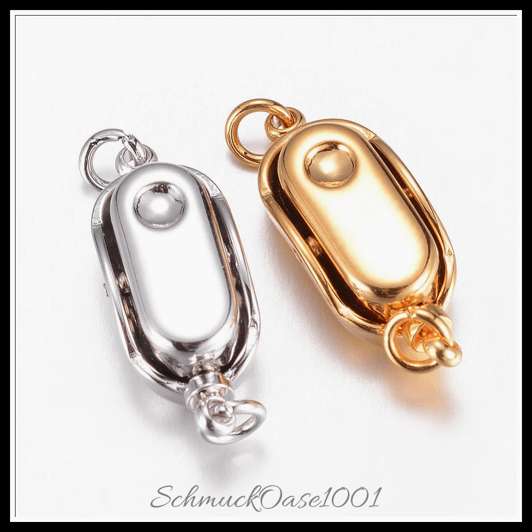 304 edelstahl box spangen – mischfarbe – 2 stück in den farben 304 edelstahl, box spangen, perfekt für die herstellung individueller ketten und armbänder