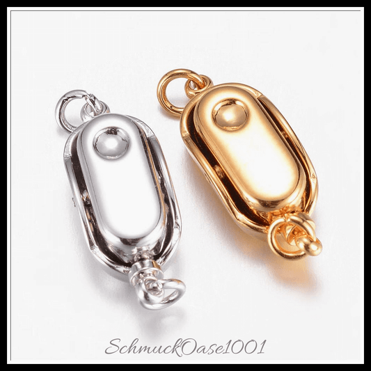 304 edelstahl box spangen – mischfarbe – 2 stück in den farben 304 edelstahl, box spangen, perfekt für die herstellung individueller ketten und armbänder