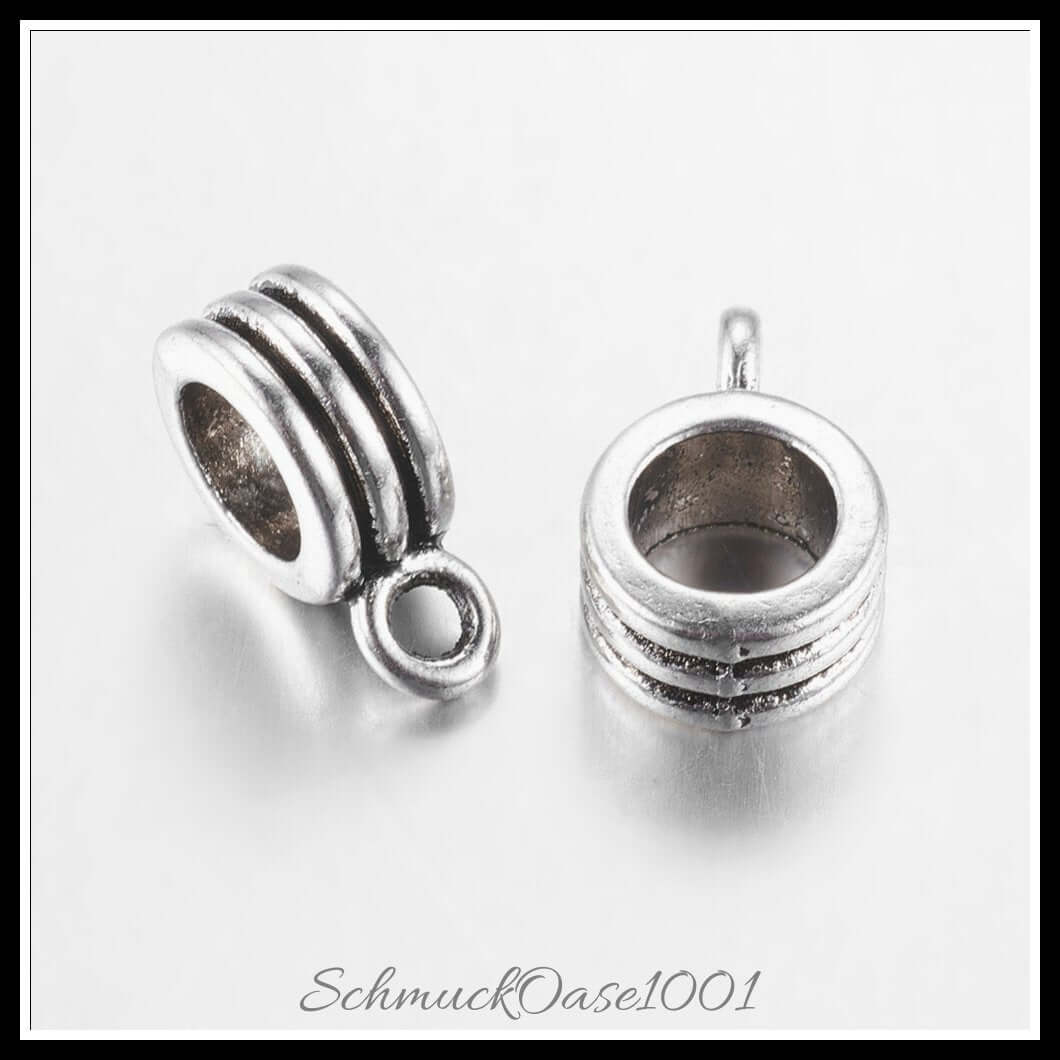 Bail beads – kolumne / 12.5x8x5 mm – 20–30 stück, zusätzliches detailbild, perfekt für die herstellung individueller ketten und armbänder