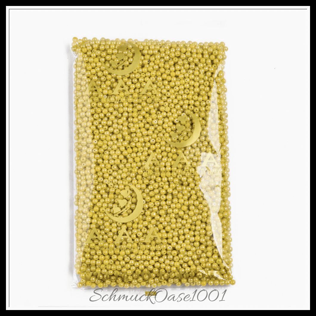 Undurchsichtige glasperlen – runde – dark khaki – glänzend – 40g, aus dark khaki in der farbe glas, undurchsichtig, glänzend, rund und größe 4x3 mm, loch: 1 mm; 40 gramm
