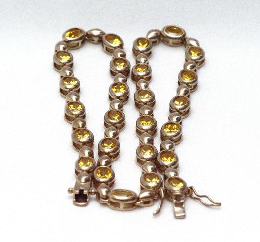 Exklusives 925er silber collier mit vergoldung und seltenem goldenem tansanit, zusätzliches detailbild