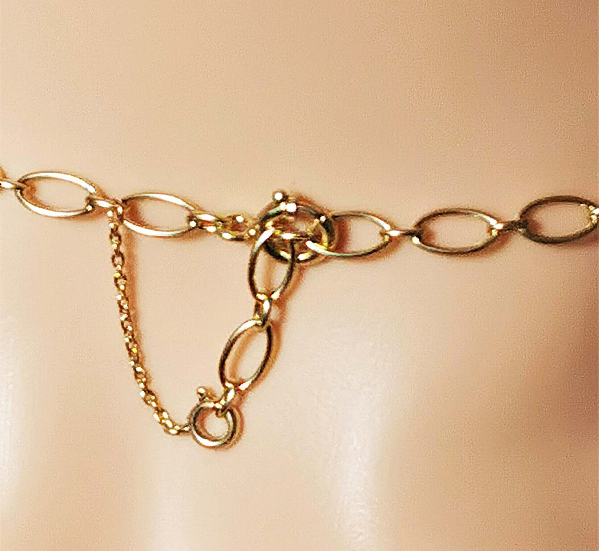 Opulente halskette aus 585er/14kt gelbgold – barock-revival & edwardianischer stil, zusätzliches detailbild