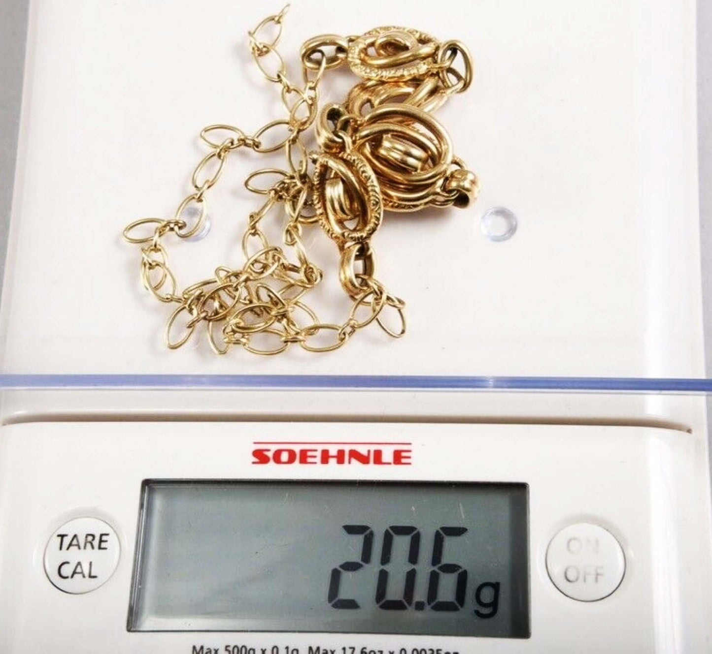 Opulente halskette aus 585er/14kt gelbgold – barock-revival & edwardianischer stil, zusätzliches detailbild