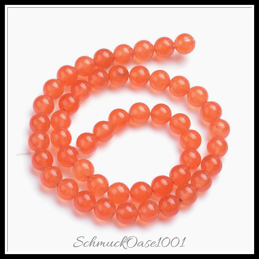 Natürliche jadeperlen, gefärbt – rund, 6 mm, verschiedene farben, aus gelb, rauchweiß in der farbe natuerliche weisse jade, gefaerbt, rund und größe 6 mm bohrung: 1 mm ca. 66 stk pro strang 15.7 zoll 1 strang, ausdrucksstark und ideal für auffällige designs