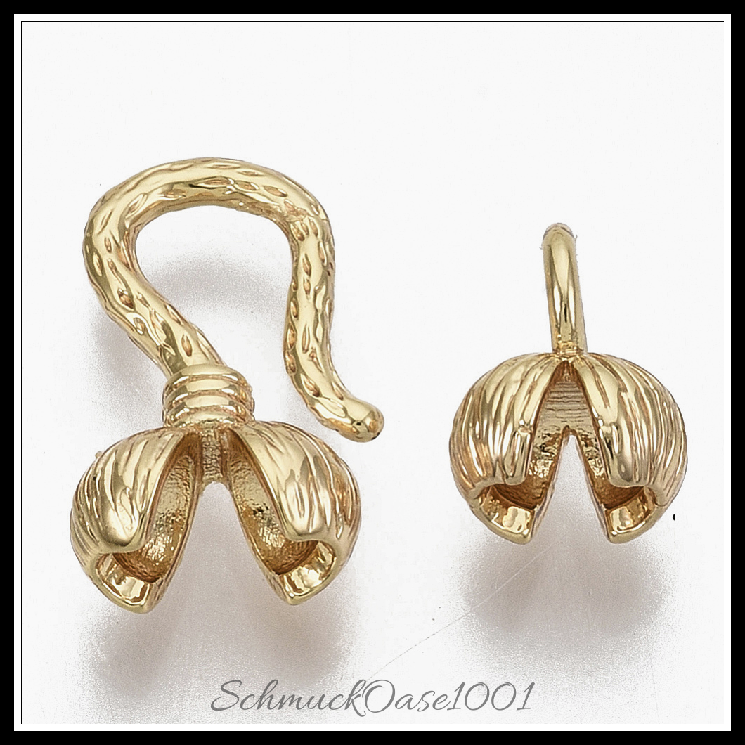 Messing-verschlüsse haken & s-haken, nickelfrei, echtes 18k vergoldet – 3 sets, perfekt für die herstellung individueller ketten und armbänder