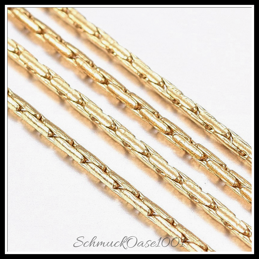 304 edelstahl-cardano-kette, gelötet, mit spule, ionenbeschichtet – gold, 2 m in den farben 304 edelstahl, cardano-ketten, ionenbeschichtet, gelötet, mit spule