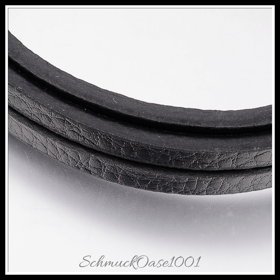 Mehrstrang lederarmband mit edelstahl-ankerverschluss aus 8-1/4 zoll (210 mm), 9-26x6-11 mm