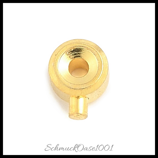 925 sterling silber crimpperlen – golden, 4x3x2 mm (8 stk.), in der farbe golden