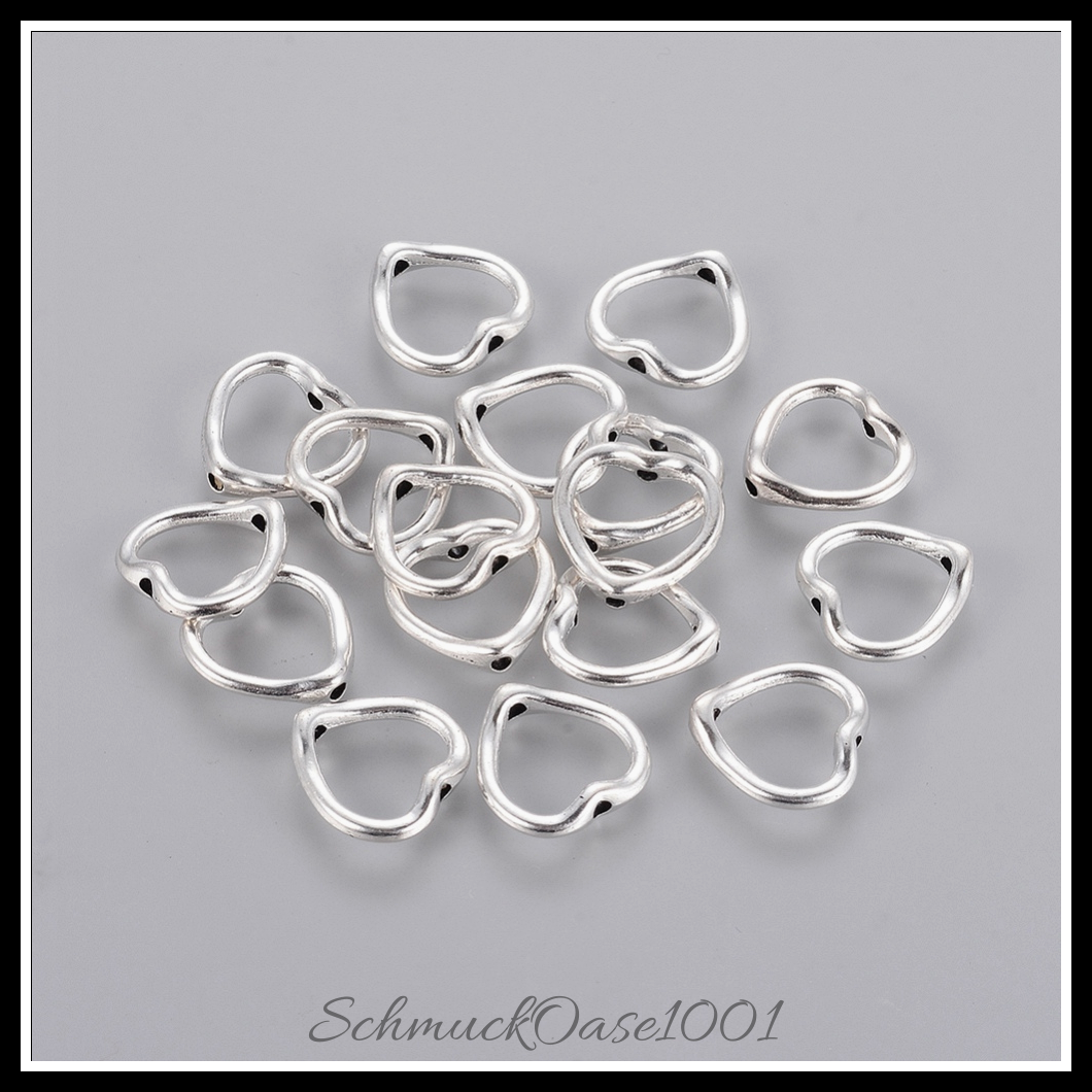 Tibetischer stil herz perlen frame, antik silber, 26 stk. in den farben legierung, cadmiumfrei, nickelfrei, bleifrei