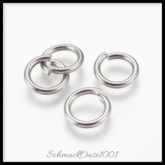 304 edelstahl offene ringe springen, edelstahl farbe, 150 stk. in den farben 304 edelstahl