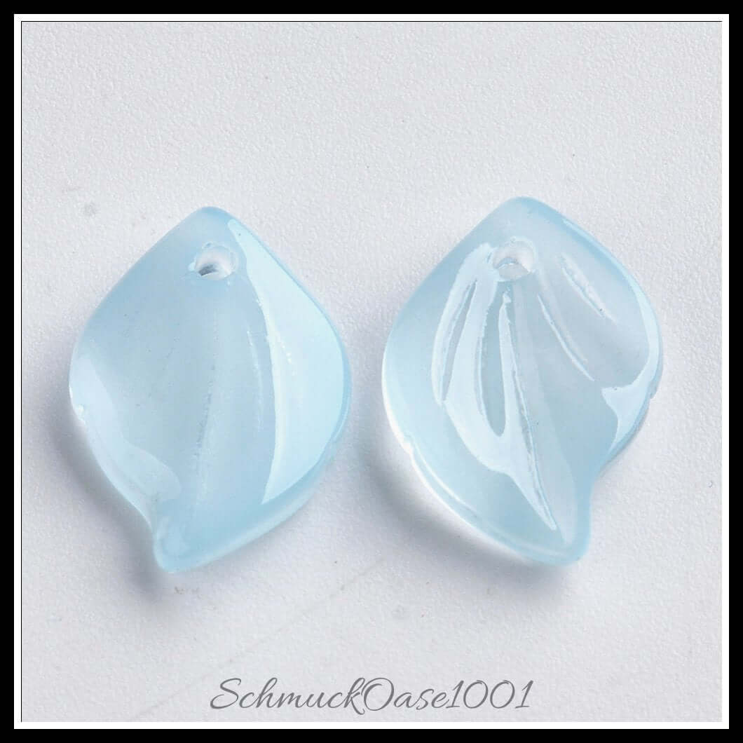 Spray painted glasanhänger – blatt / 16x11.5x3.5 mm – 50 stück, zusätzliches detailbild, wunderschön für dekorative akzente in schmuckprojekten