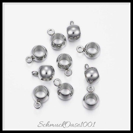 Edelstahl hanger link – standard / 9x6.5 mm / 30 stück, in der farbe edelstahl farbe
