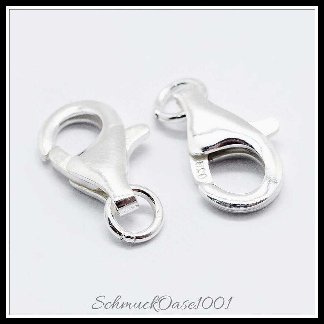 925 sterling silber karabinerverschluss – 15.5 mm – 2 stück, zusätzliches detailbild, perfekt für die herstellung individueller ketten und armbänder