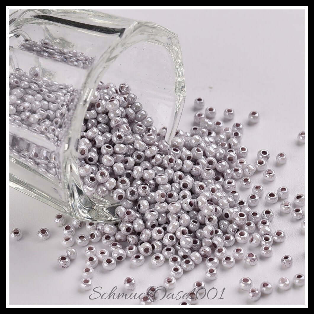 Fgb® ceylon glasperlen – 12/0 – 2.3x1.5 mm – 40 g, in der farbe glas, fgb, ceylon, klasse a, rund