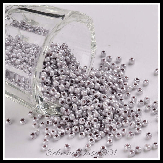 Fgb® ceylon glasperlen – 12/0 – 2.3x1.5 mm – 40 g, in der farbe glas, fgb, ceylon, klasse a, rund