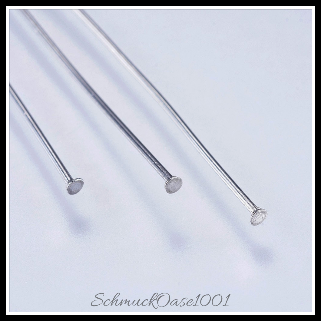304 flachkopfstifte aus edelstahl, 50x0.6 mm, 120 stk. in den größen edelstahl