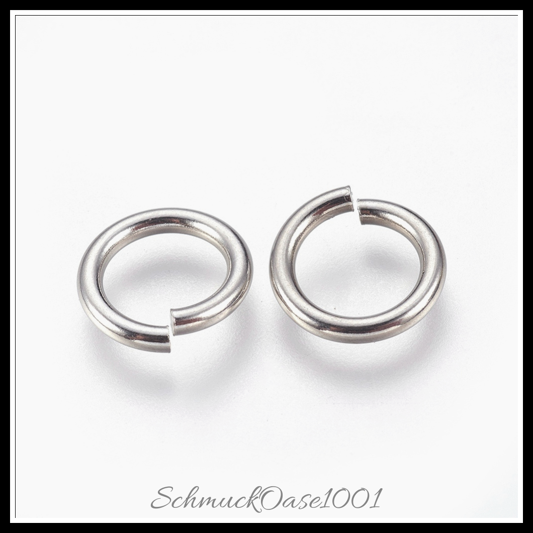 304 edelstahl offene ringe springen, edelstahl farbe, 150 stk.