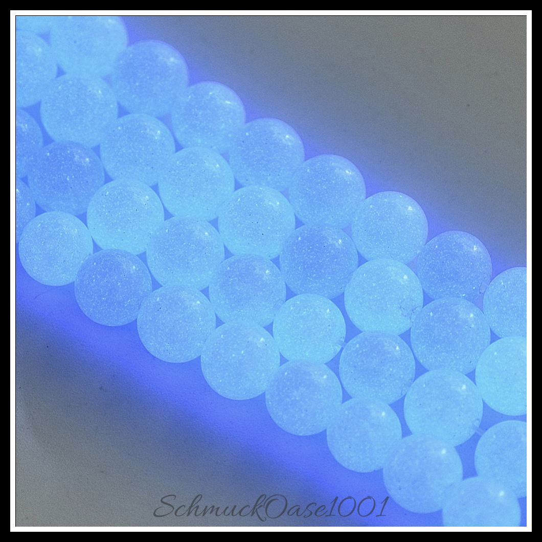 Synthetische leuchtende steinperlen – rund, verschiedene farben, aus kornblumenblau in der farbe synthetische leuchtende steinperlen, rund und größe 8x8 mm bohrung: 1 mm ca. 47-49 stk / pro strang  14.17''-14.69'' 2 stränge