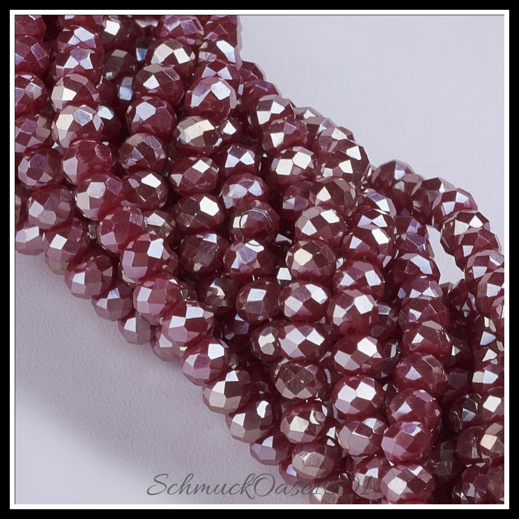 Facettierte rondelle – galvanisierte glasperlen, in schwarz,rot,grün,vergoldet-2 stränge, in der farbe glas, galvanisiert, voll plattiert, facettiert, rondell, ausdrucksstark und ideal für auffällige designs