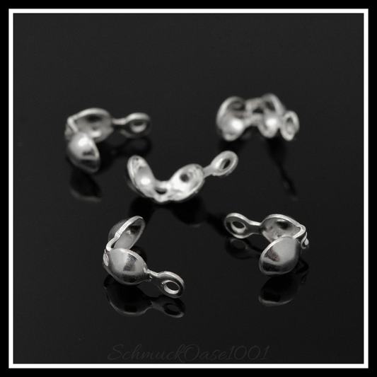 925 sterling silber perlen-tipps – silber, 6 stk. in den farben 925 sterling silber, perlen-tipps