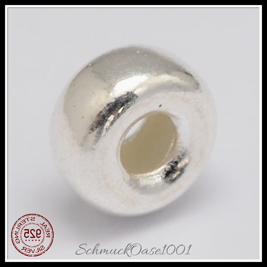 925 sterling silber zwischenperlen, donut, silber – 50 stk. in den farben 925 sterling silber, zwischenperlen, donut