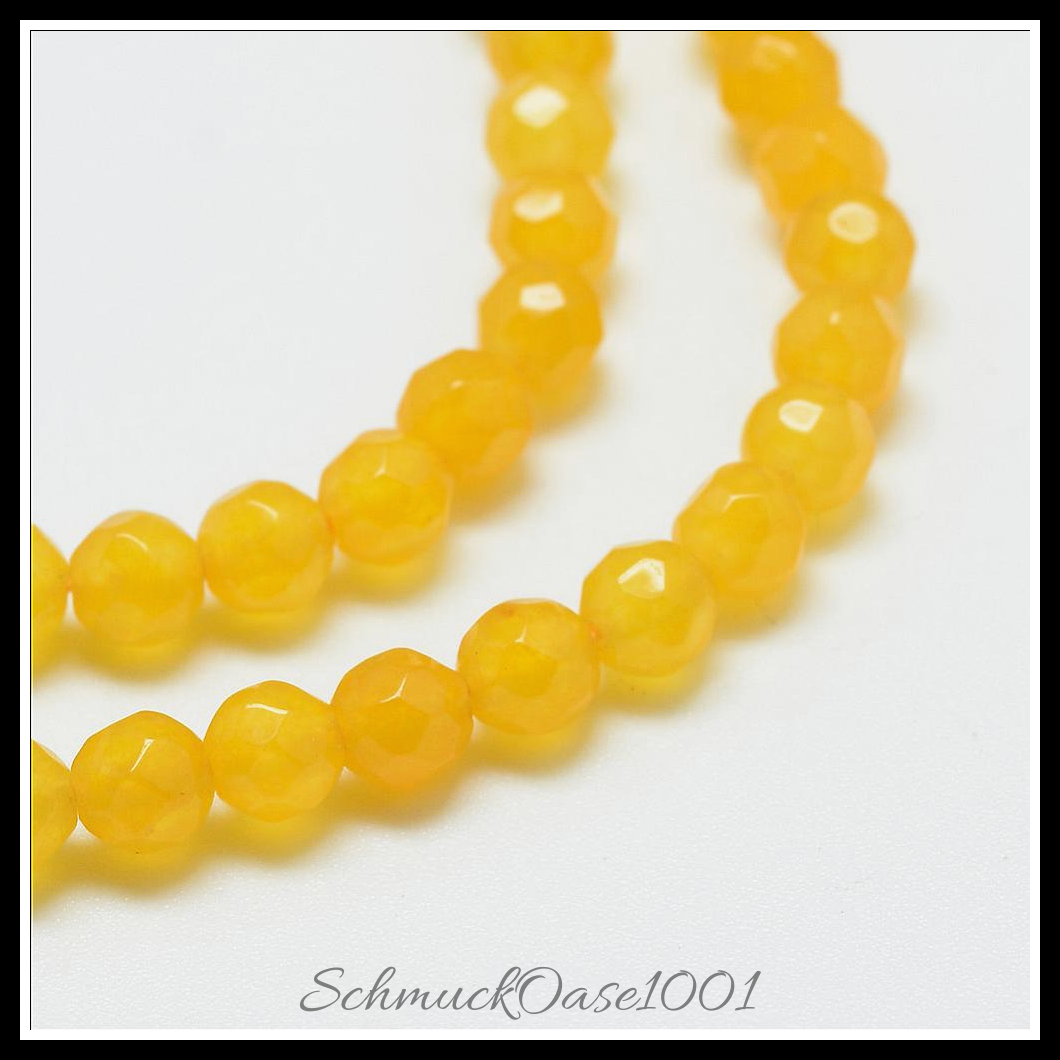 Natürliche jadeperlen, gefärbt, facettiert – rund, 4 mm, verschiedene farben, in der farbe natuerliche weisse jade, gefaerbt, facettiert, rund, ausdrucksstark und ideal für auffällige designs