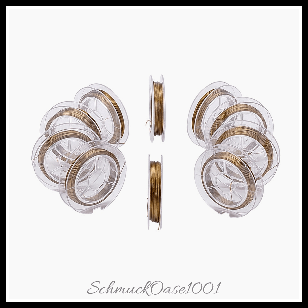 Tiger schwanz draht – nylonbeschichteter stahl – dunkel goldrute – 0.38mm – 10m – 1 rolle, aus dunkel goldrute in der farbe nylonbeschichteter stahl, tiger schwanz draht und größe 0.38 mm, ca. 32.8 fuß (10m)/rolle, 1 rolle
