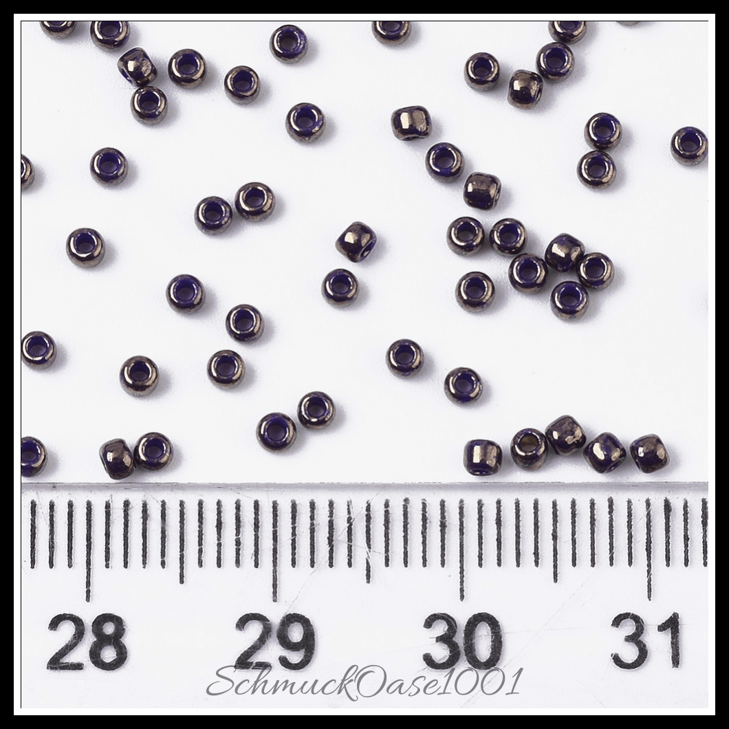 Toho runde rocailles – 11/0 – japanische rocailles – (1706) vergoldet – marmor schwarz – 20g, aus marmor schwarz in der farbe glas, toho, rund, 11/0, vergoldet, marmoriert und größe 11/0 2x1.5 mm, loch: 0.5 mm; 20 gramm
