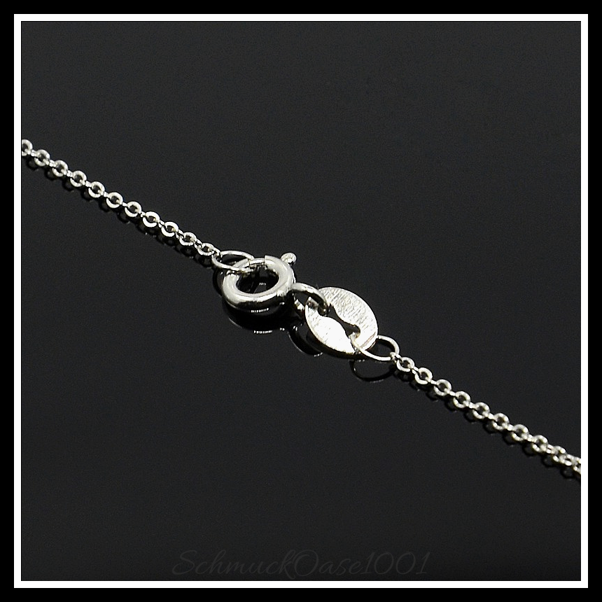 925 sterling silber halsketten, kabelkette, mit federring verschluss, platin farbe – 1 stk.