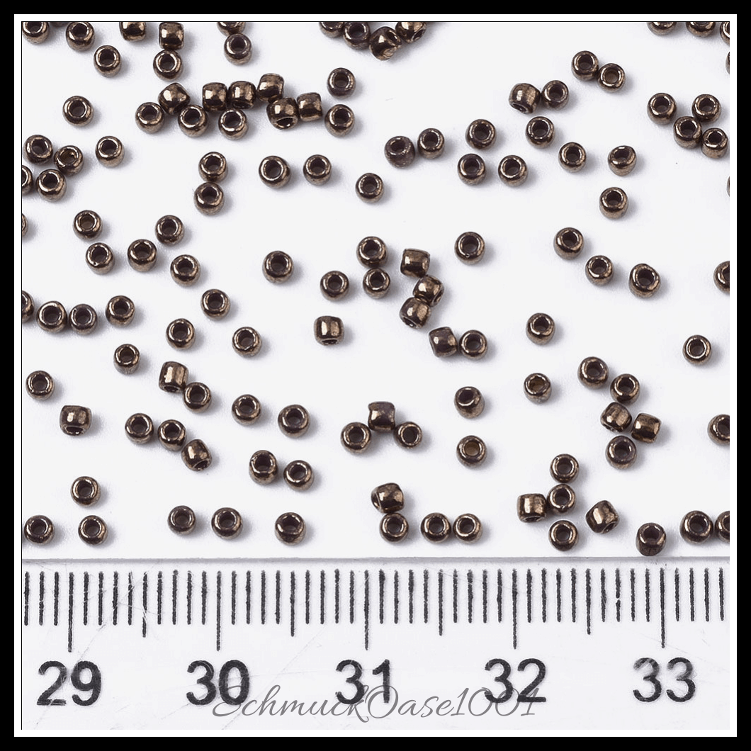 Toho runde rocailles – 11/0 – japanische rocailles – (1706) vergoldet – marmor schwarz – 20g, aus marmor schwarz in der farbe glas, toho, rund, 11/0, vergoldet, marmoriert und größe 11/0 2x1.5 mm, loch: 0.5 mm; 20 gramm