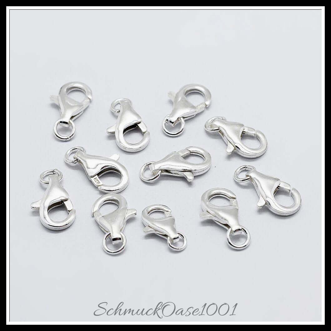 925 sterling silber karabinerverschluss – 15.5 mm – 2 stück, zusätzliches detailbild, perfekt für die herstellung individueller ketten und armbänder