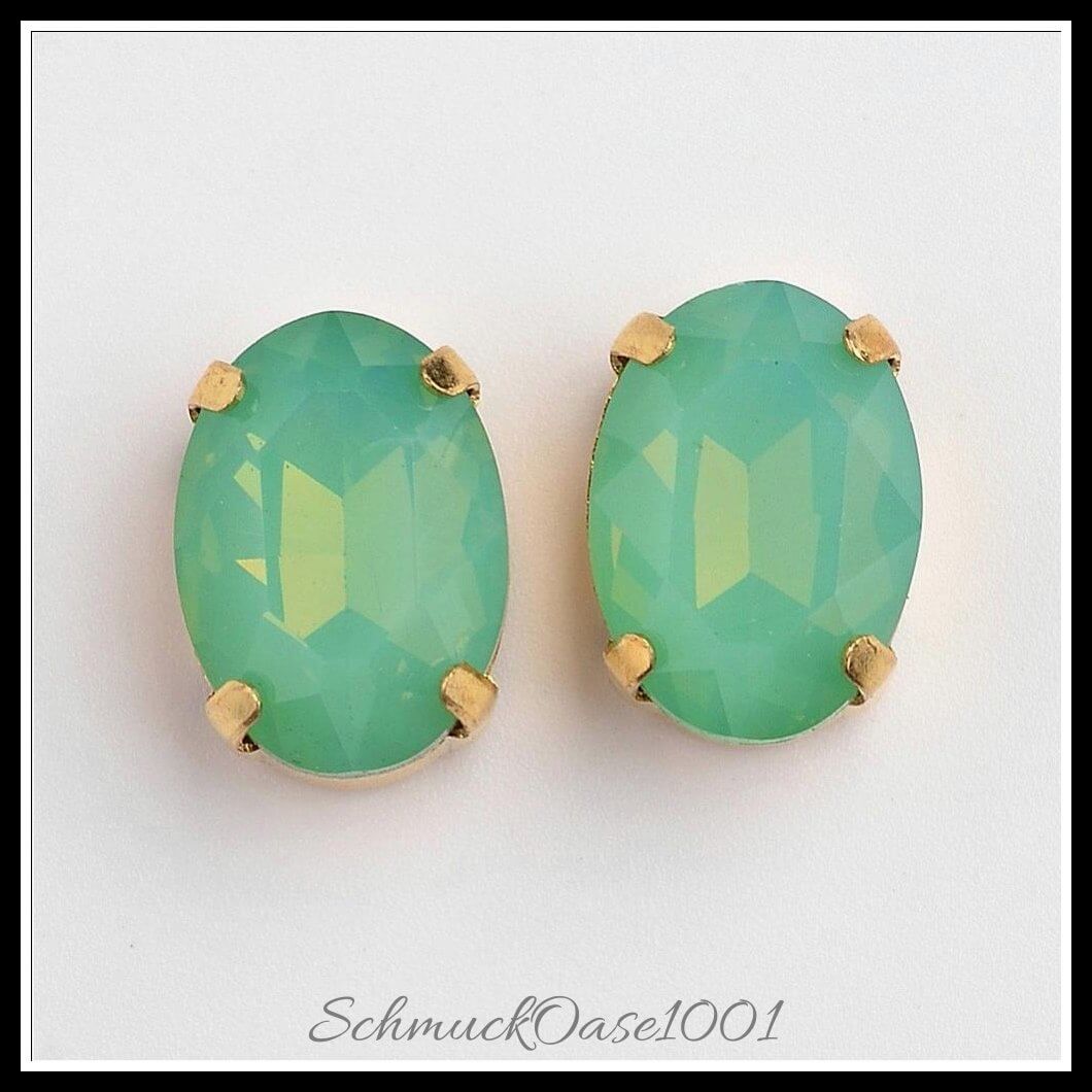 Nähen auf rhinestone – ellipsenförmig / 8x6 mm / 48 stück, aus glas / k9 strass, facettiert, ellipsenförmig, messingstift in der farbe gemischte farbe und größe 8x6 mm, loch: 1 mm / 48 st., kreativ und vielseitig einsetzbar