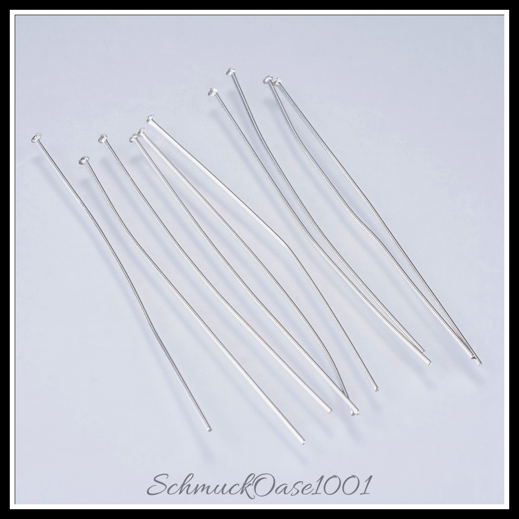 304 flachkopfstifte aus edelstahl, 50x0.6 mm, 120 stk. in den farben 304 edelstahl