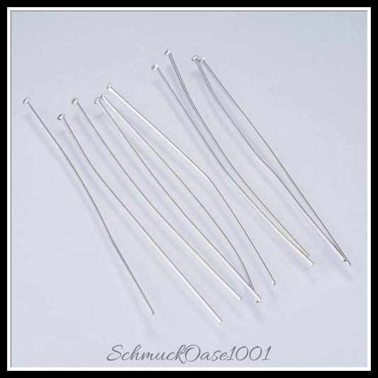 304 flachkopfstifte aus edelstahl, 50x0.6 mm, 120 stk. in den farben 304 edelstahl