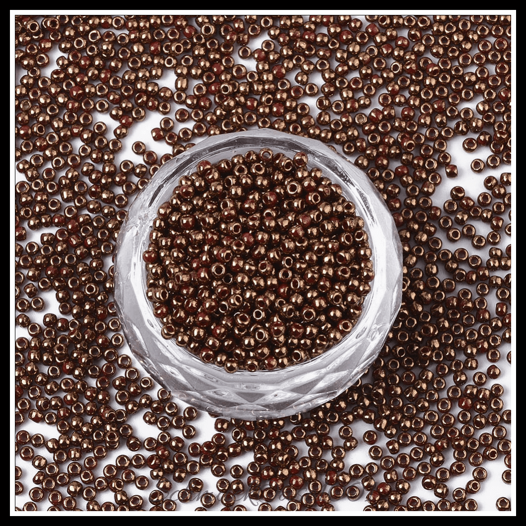 Toho runde rocailles – 11/0 – japanische rocailles – (1706) vergoldet – marmor schwarz – 20g, in der farbe glas, toho, rund, 11/0, vergoldet, marmoriert