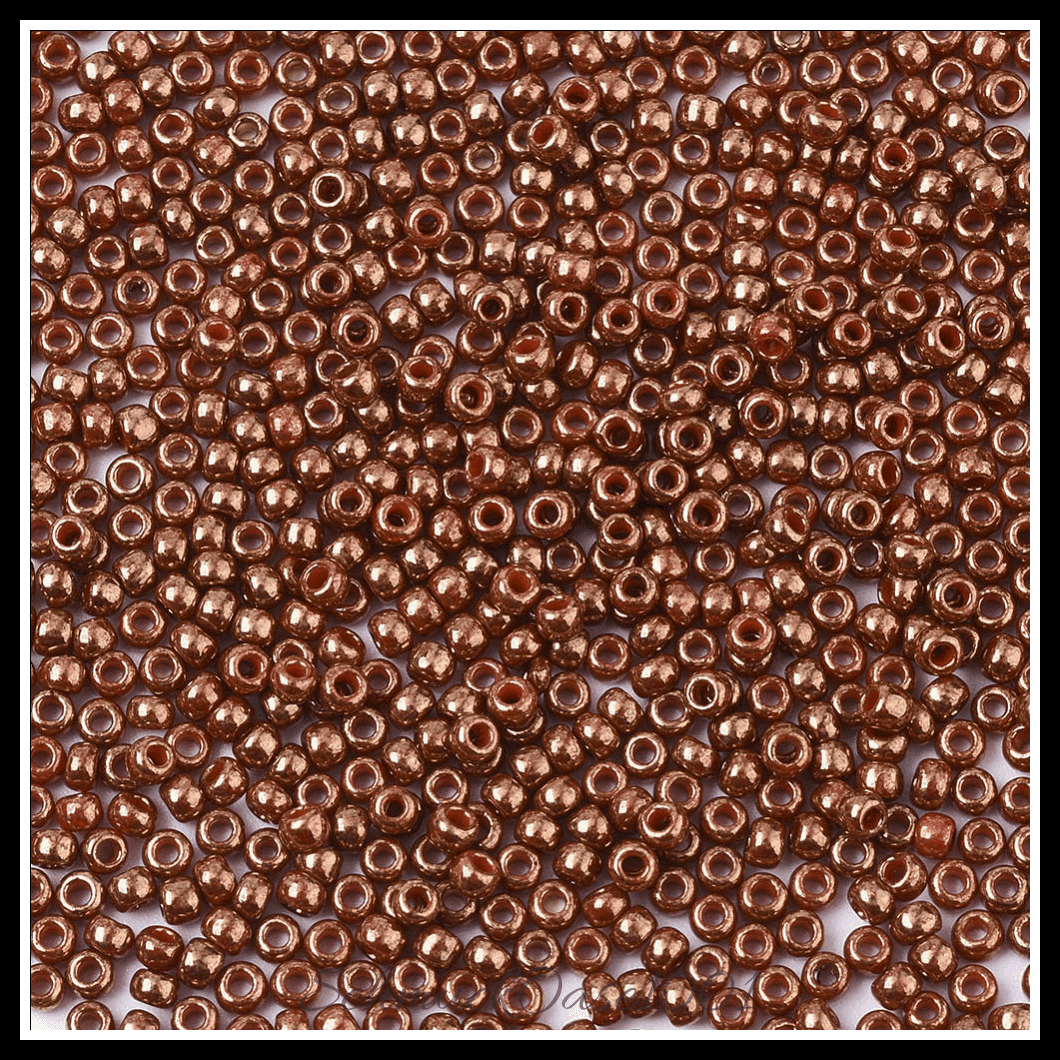 Toho runde rocailles – 11/0 – japanische rocailles – (1706) vergoldet – marmor schwarz – 20g, aus marmor schwarz in der farbe glas, toho, rund, 11/0, vergoldet, marmoriert und größe 11/0 2x1.5 mm, loch: 0.5 mm; 20 gramm