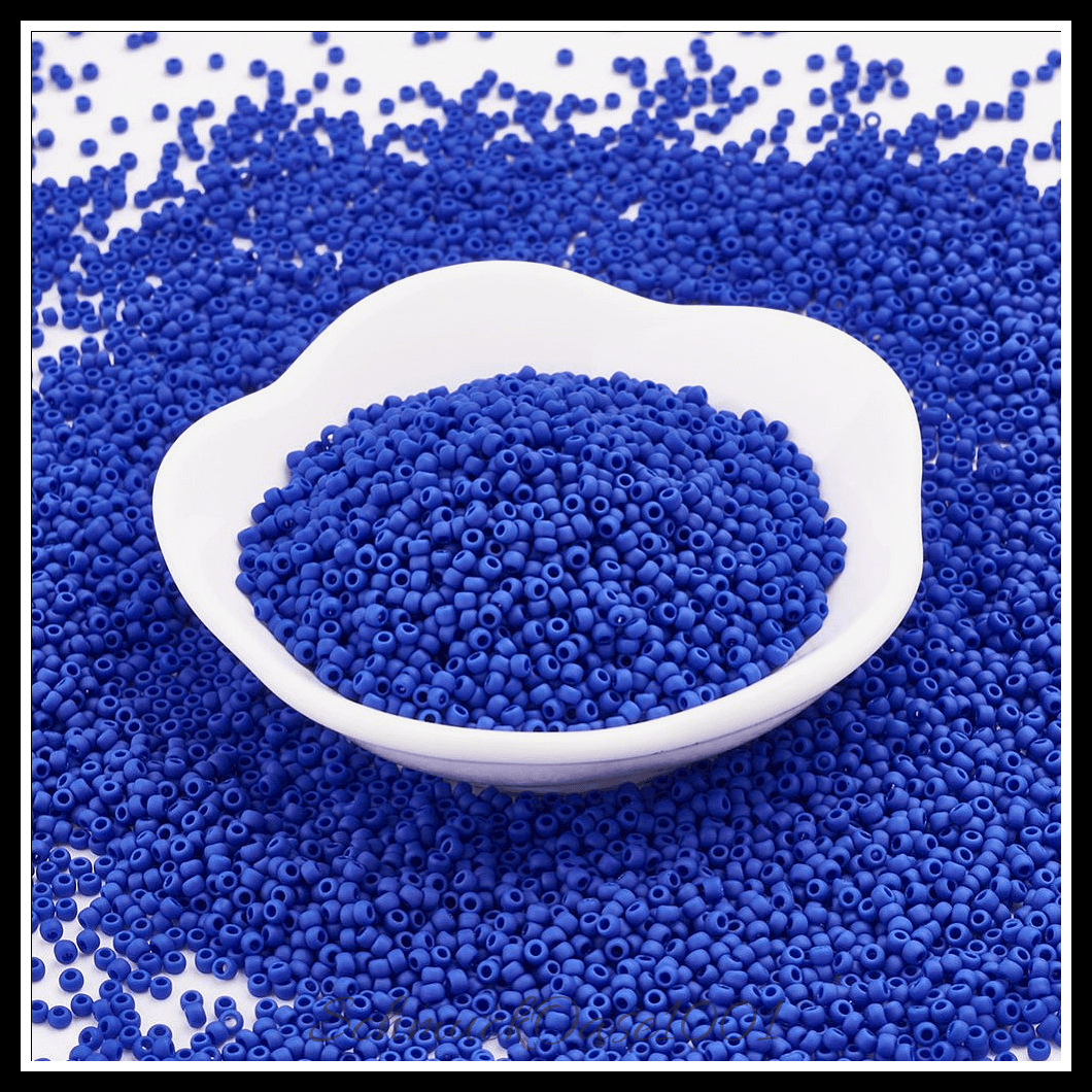 Toho japanische samenperlen – 11/0 – rund – matt – undurchsichtig – blau – 20g, in der farbe glas, toho, rund, 11/0, matt, undurchsichtig