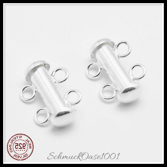 Sterling silber schnallen schiebeverriegelung, 925 silber geschnitzt – 1 stk. in den farben 925 sterling silber, schnallen, schiebeverriegelung, geschnitzt, perfekt für die herstellung individueller ketten und armbänder