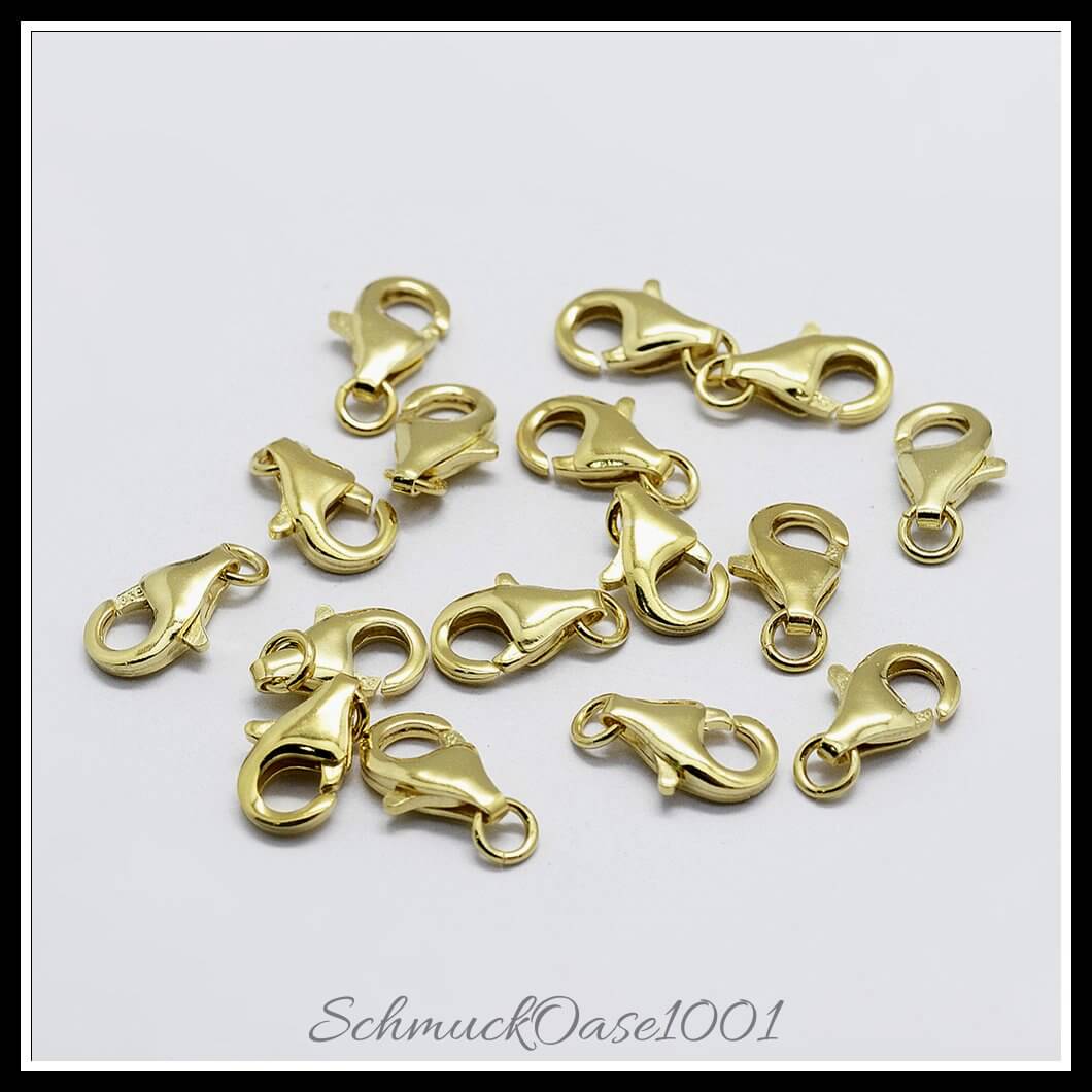 925 sterling silber karabinerverschluss – 15.5 mm – 2 stück, zusätzliches detailbild, perfekt für die herstellung individueller ketten und armbänder