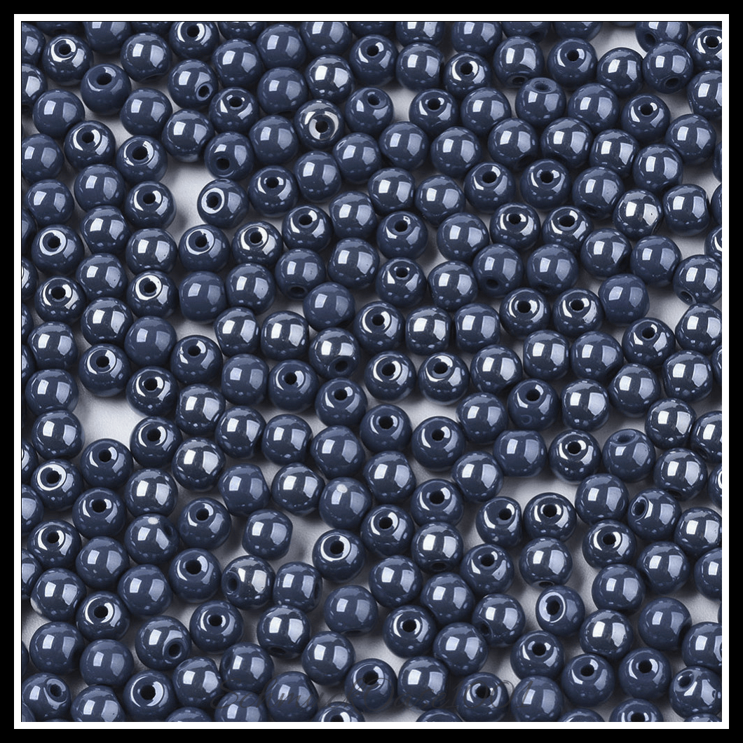 Undurchsichtige glasperlen – runde – dark khaki – glänzend – 40g, aus dark khaki in der farbe glas, undurchsichtig, glänzend, rund und größe 4x3 mm, loch: 1 mm; 40 gramm