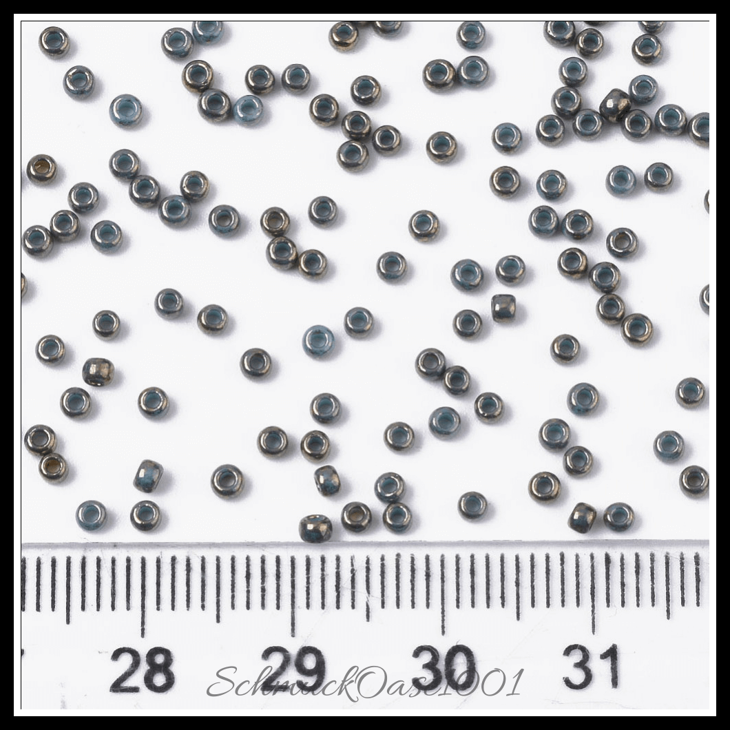 Toho runde rocailles – 11/0 – japanische rocailles – (1706) vergoldet – marmor schwarz – 20g, aus marmor schwarz in der farbe glas, toho, rund, 11/0, vergoldet, marmoriert und größe 11/0 2x1.5 mm, loch: 0.5 mm; 20 gramm