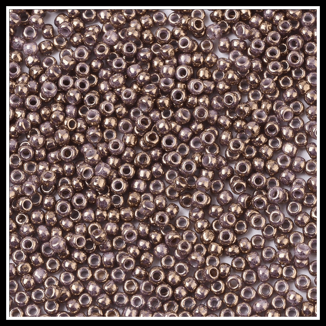Toho runde rocailles – 11/0 – japanische rocailles – (1706) vergoldet – marmor schwarz – 20g, aus marmor schwarz in der farbe glas, toho, rund, 11/0, vergoldet, marmoriert und größe 11/0 2x1.5 mm, loch: 0.5 mm; 20 gramm