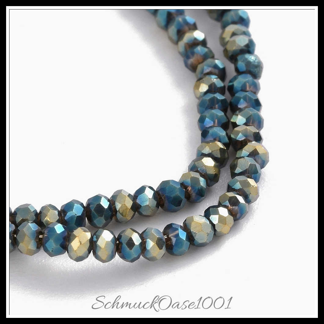 Facettierte rondelle – galvanisierte glasperlen, 2.5x1.5-2 mm, 2 stränge, aus antike bronze überzogen in der farbe glas, voll plattiert, facettiert, rondell und größe 2.5x1.5 mm bohrung: 0.5 mm ca. 197-201 stk pro strang 12.9 zoll (33 cm) 2 stränge, ausdrucksstark und ideal für auffällige designs