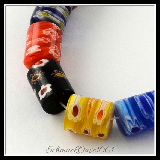 Spalte handgemachte millefiori glasperlen – mischfarbe in den farben millefiori glas, säule, handgemacht, ausdrucksstark und ideal für auffällige designs