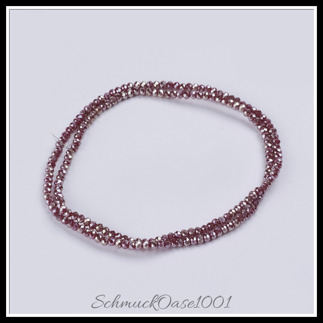 Facettierte rondelle – galvanisierte glasperlen, in schwarz,rot,grün,vergoldet-2 stränge, aus grün überzogen in der farbe glas, galvanisiert, voll plattiert, facettiert, rondell und größe 3x2 mm bohrung: 0.5 mm ca. 148 stk pro strang 14.9 zoll 2 stränge, ausdrucksstark und ideal für auffällige designs