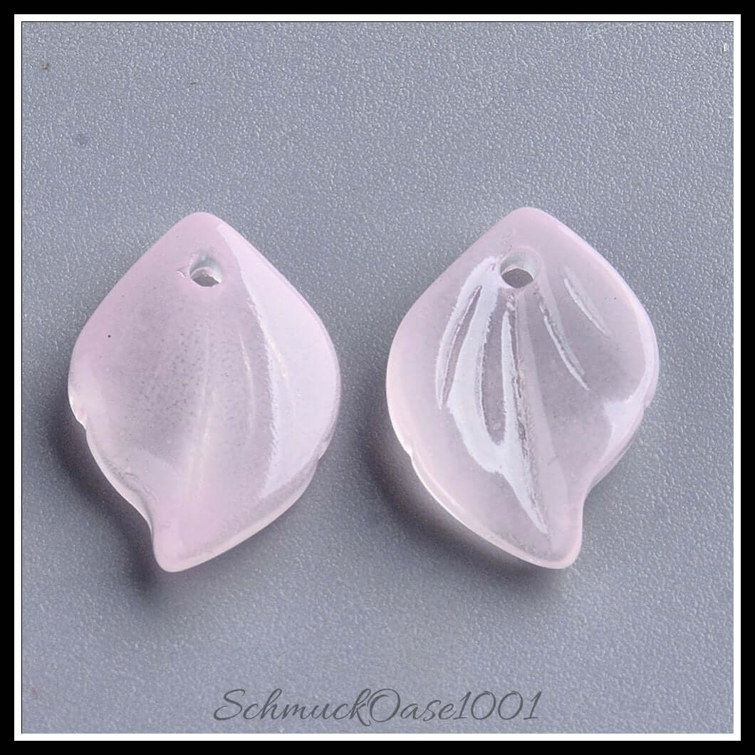 Spray painted glasanhänger – blatt / 16x11.5x3.5 mm – 50 stück, zusätzliches detailbild, wunderschön für dekorative akzente in schmuckprojekten