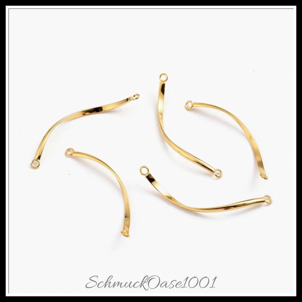 Twist-anhänger aus edelstahl – 42x2x1 mm – 20 stück, in der farbe edelstahl 304, twist, stempelbar, wunderschön für dekorative akzente in schmuckprojekten