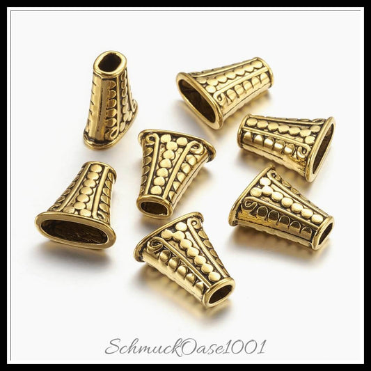 Tibetische perlenkappen & kegel – trapez / 17x18x9 mm – 18 stück, in der farbe legierung, tibetischer stil, trapez, unregelmäßige viereck, bleifrei, cadmiumfrei, nickelfrei, perfekt für die herstellung individueller ketten und armbänder
